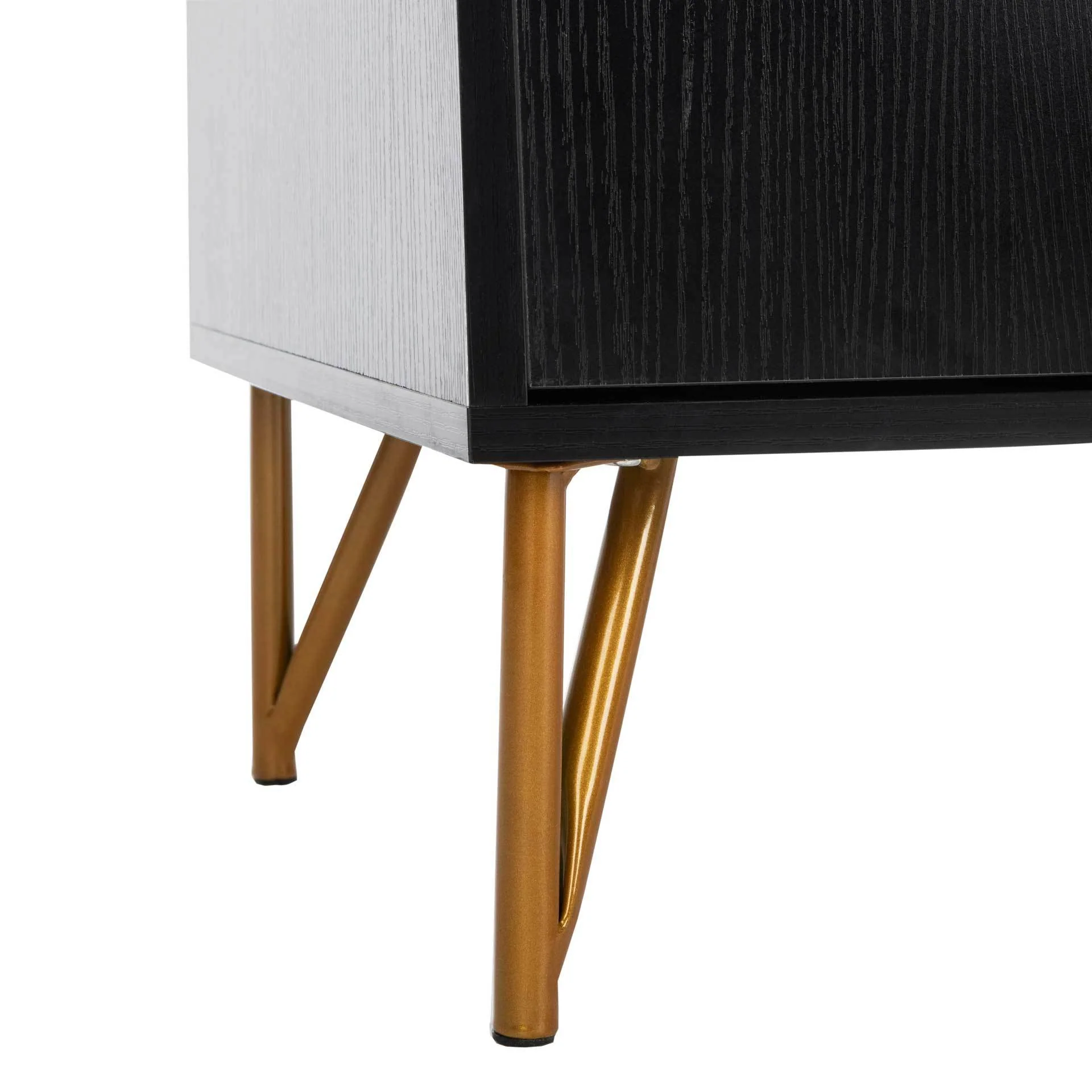Pierce 2 Door Modular TV Unit Black/Gold - Image 7