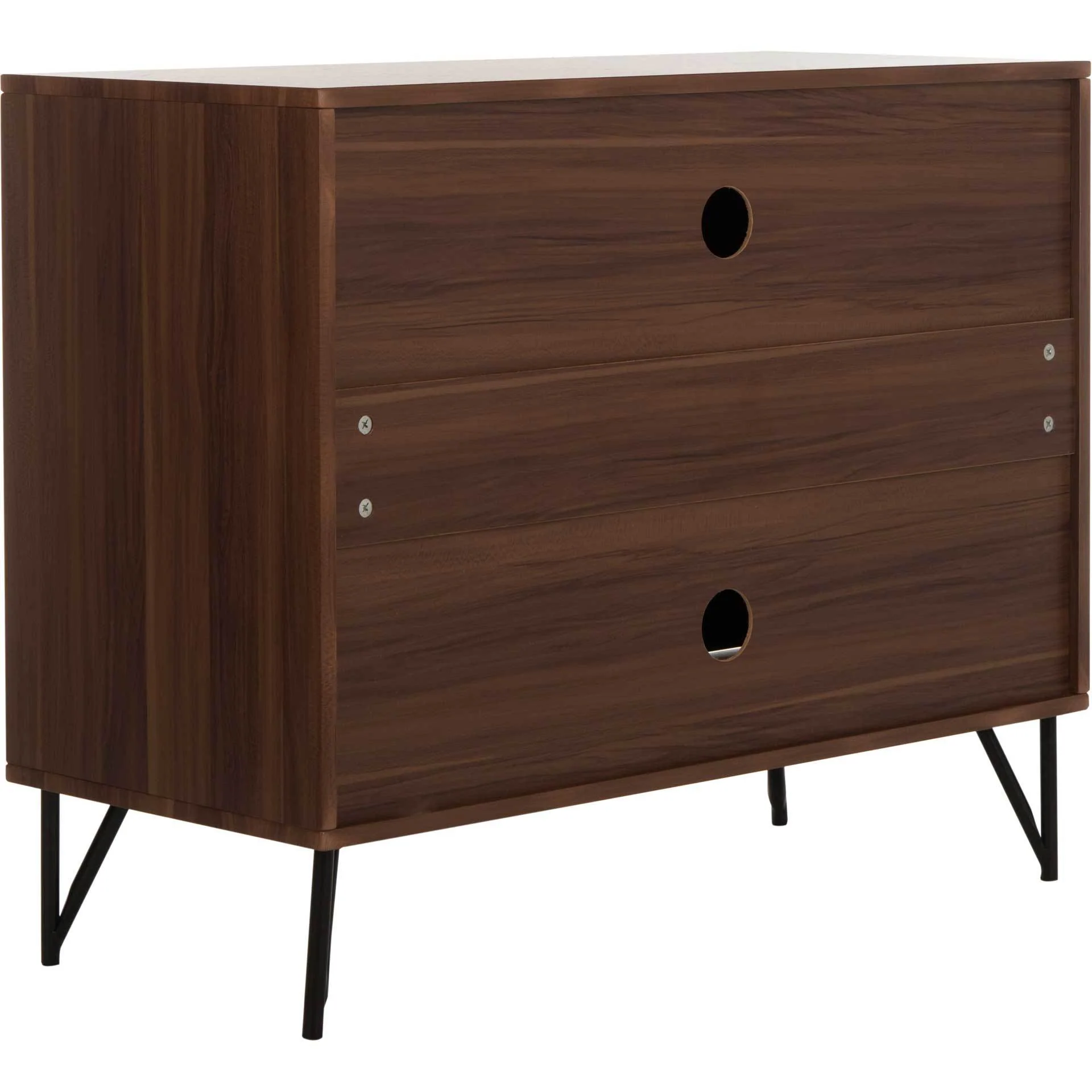 Pierce 2 Door Modular TV Unit Dark Oak/Black - Image 5