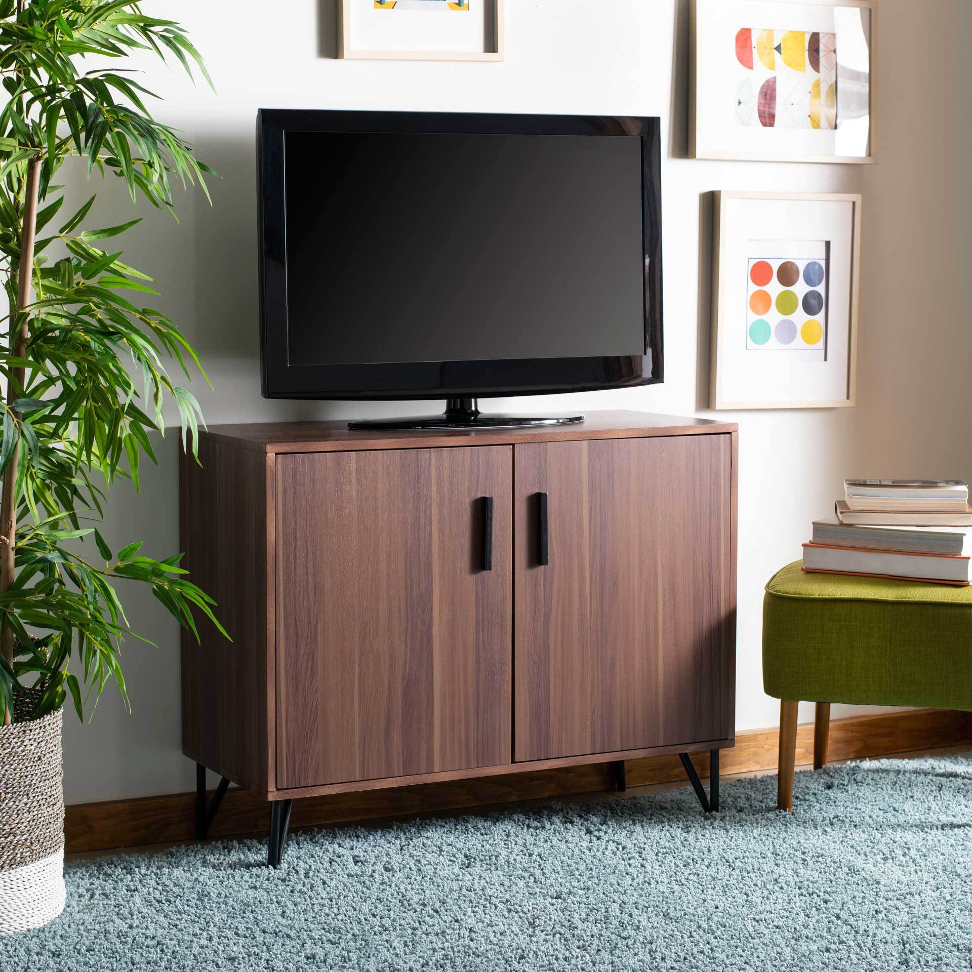 Pierce 2 Door Modular TV Unit Dark Oak/Black - Image 6