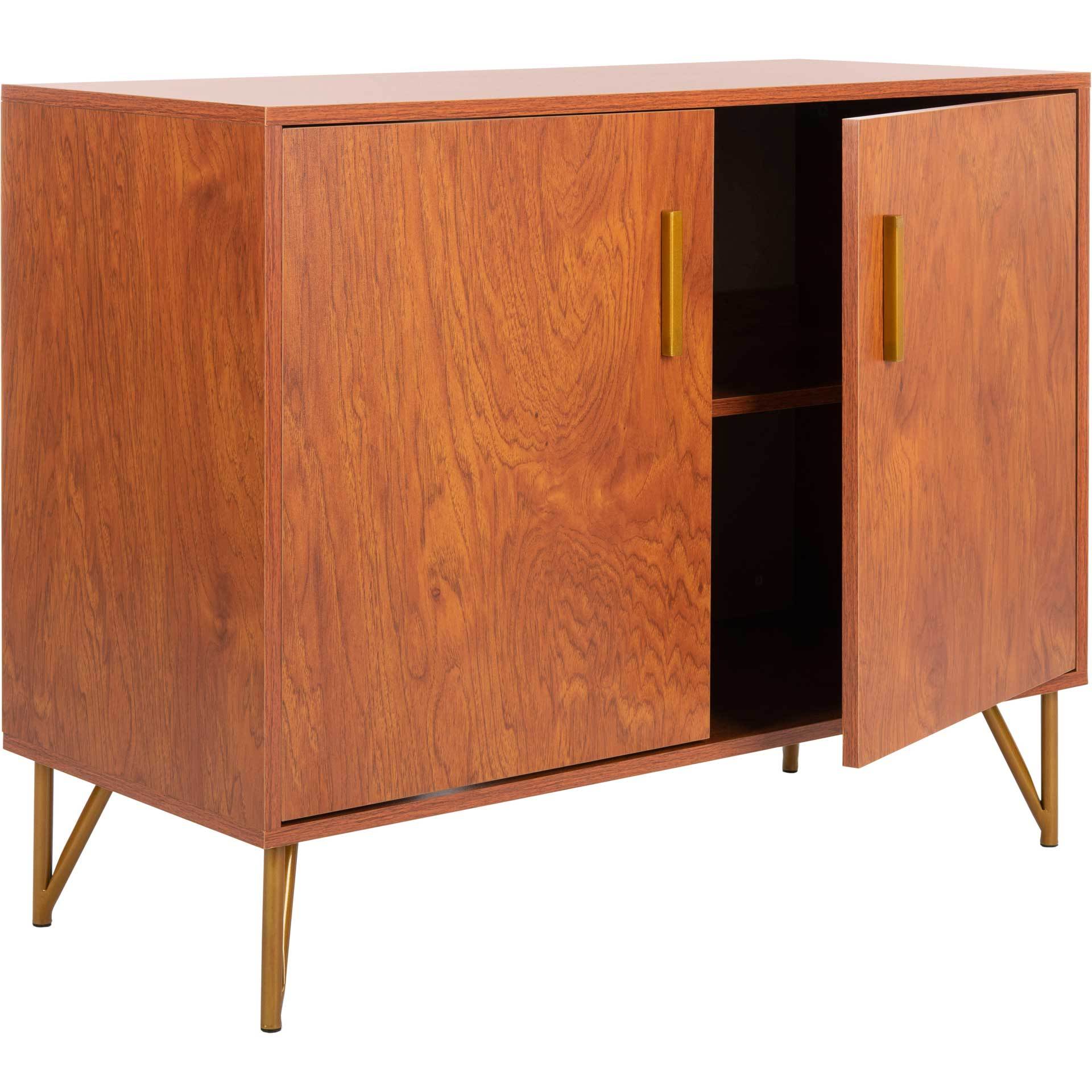 Pierce 2 Door Modular TV Unit Natural/Gold - Image 2