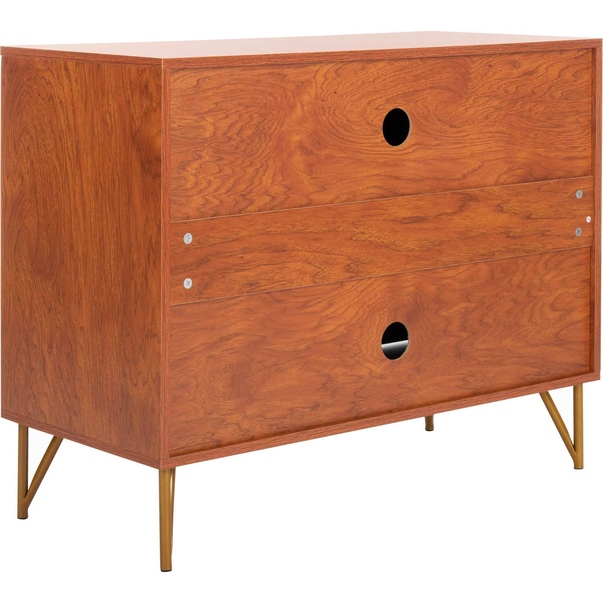 Pierce 2 Door Modular TV Unit Natural/Gold - Image 4