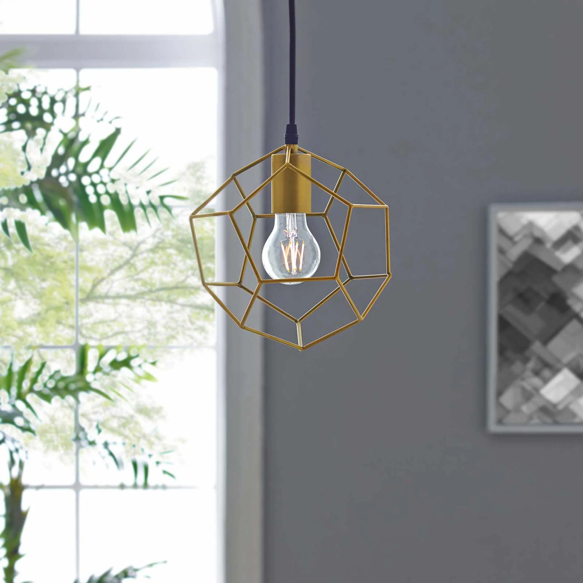 Pierce Metal Ceiling Fixture Gold - Image 4