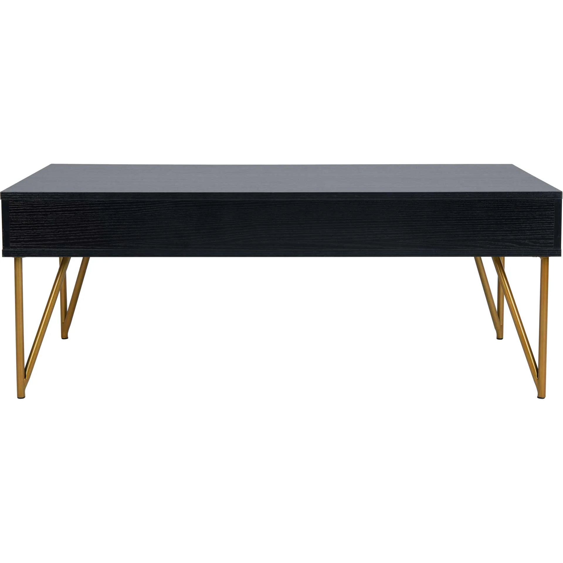 Pierce Two Drawer Coffee Table Black/Gold - Image 4