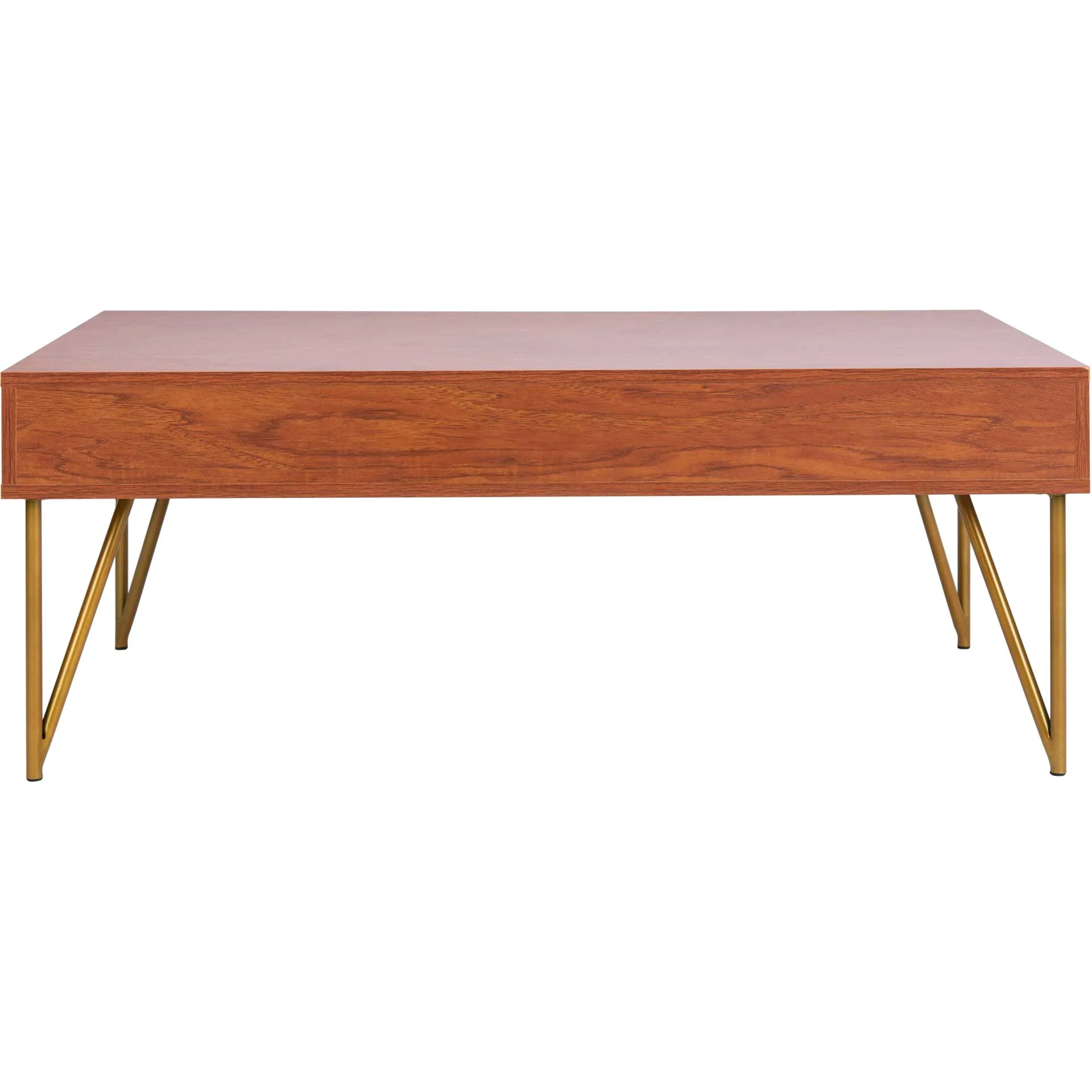Pierce Two Drawer Coffee Table Natural/Gold - Image 4
