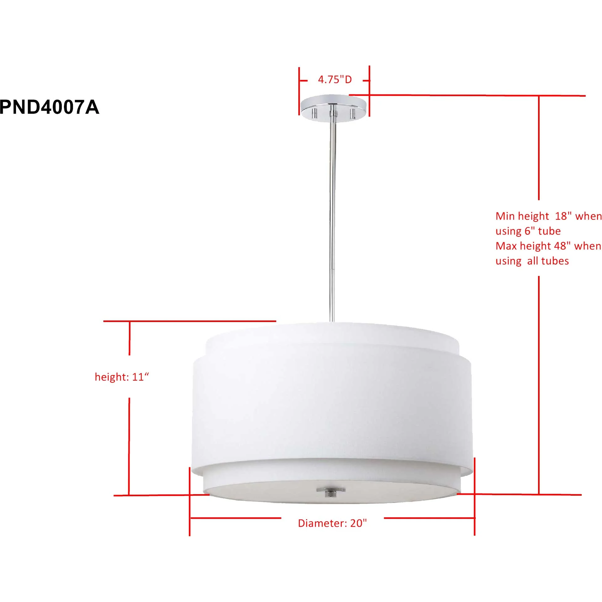 Pihu 3 Light Adjustable Pendant White - Image 3