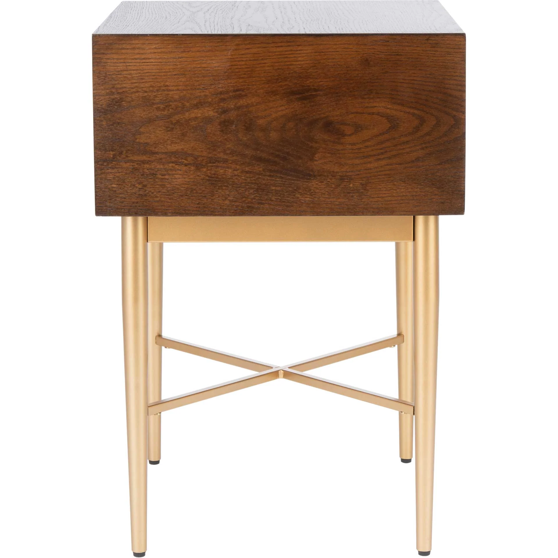 Pin One Drawer Nightstand Walnut/Gold - Image 3