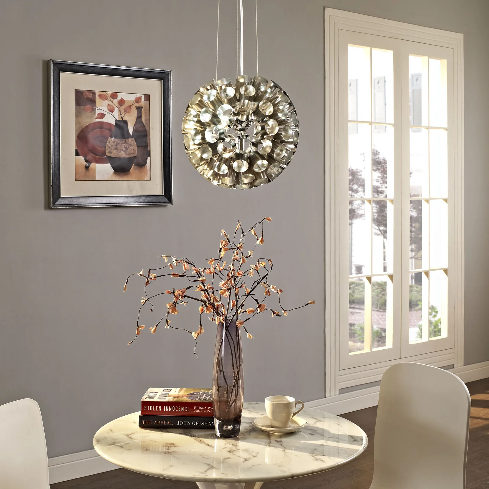 Pinson Aluminum Pendant Light Silver - Image 4