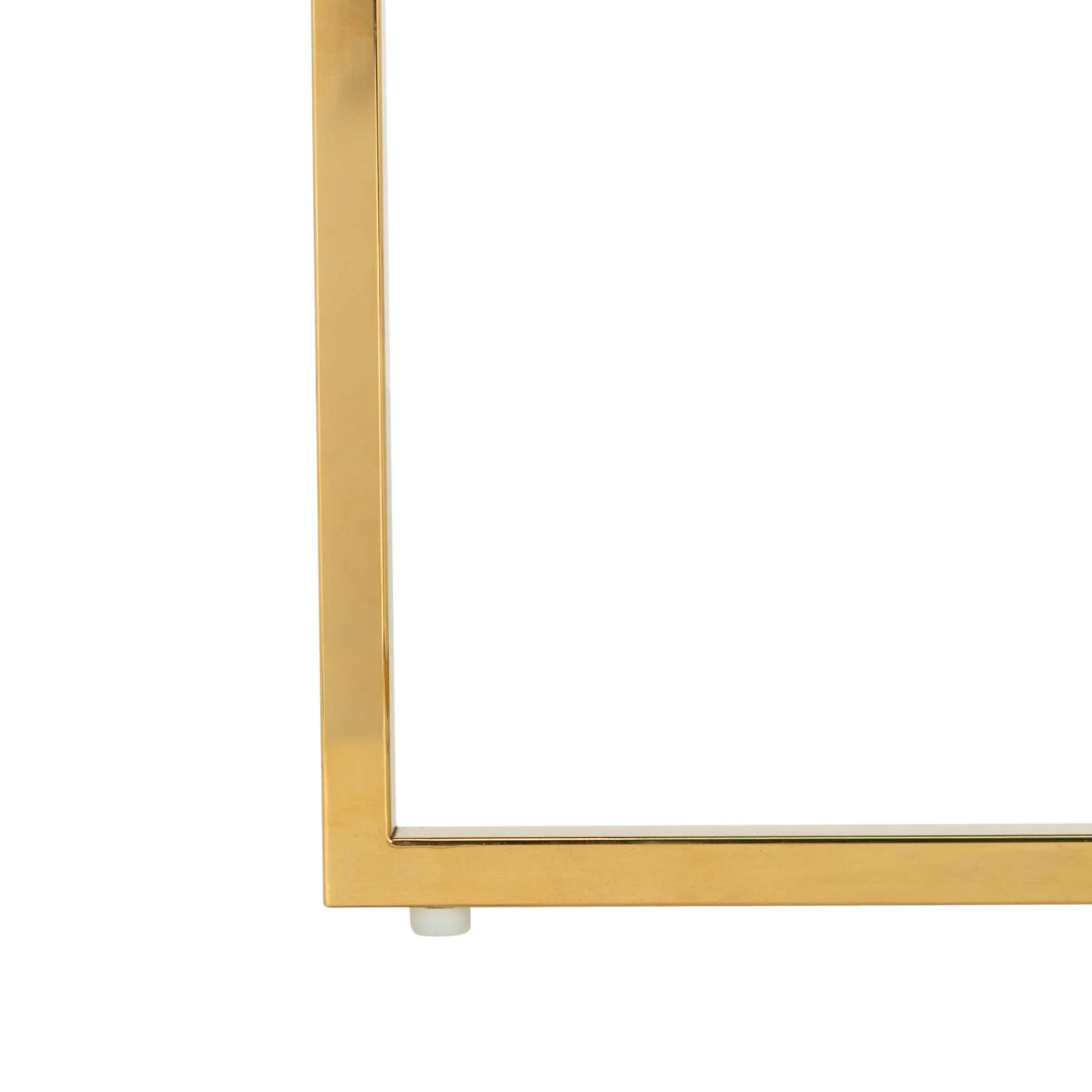 Placido Round Acrylic End Table Sapphire/Gold - Image 5
