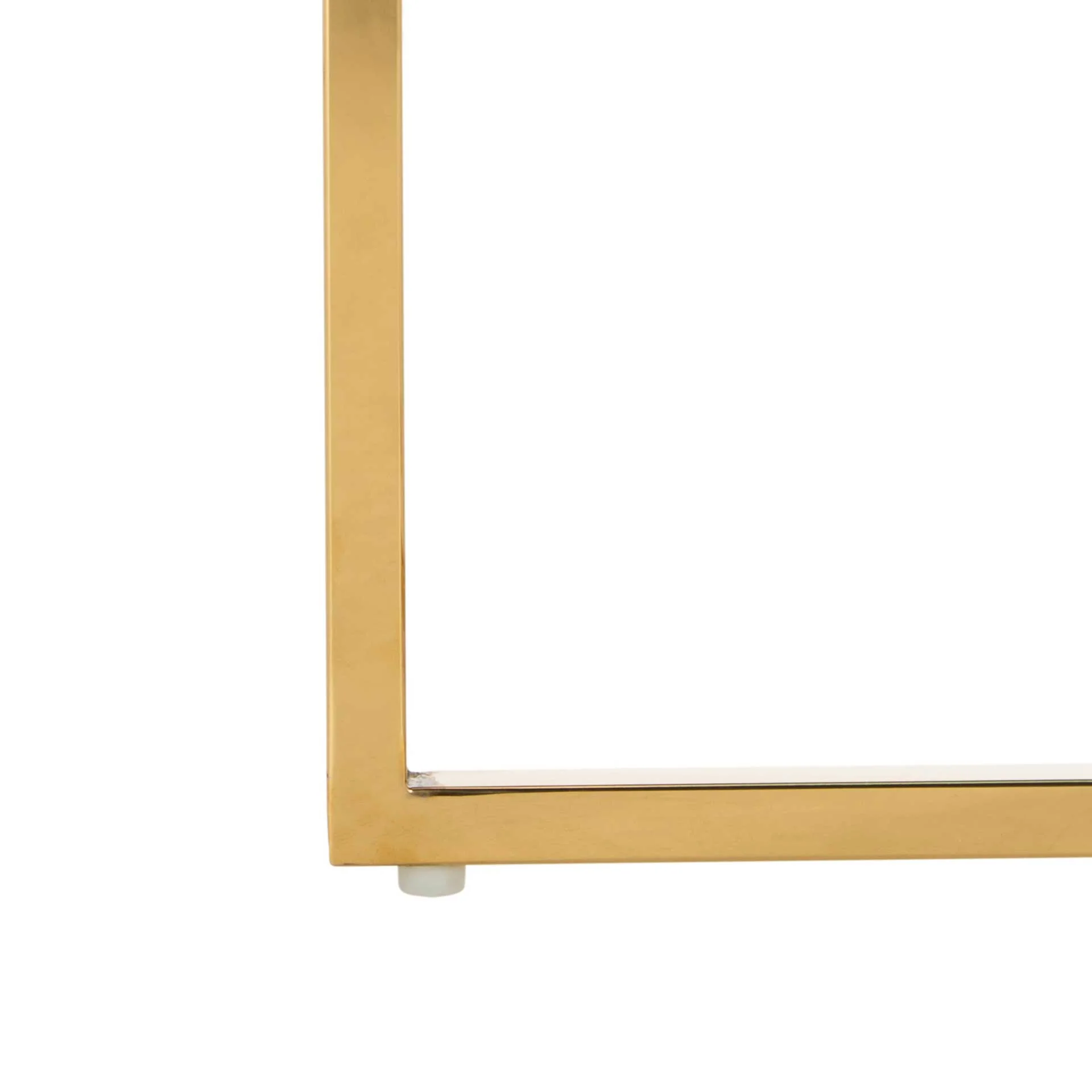 Placido Tall Round Acrylic End Table Sapphire/Gold - Image 5