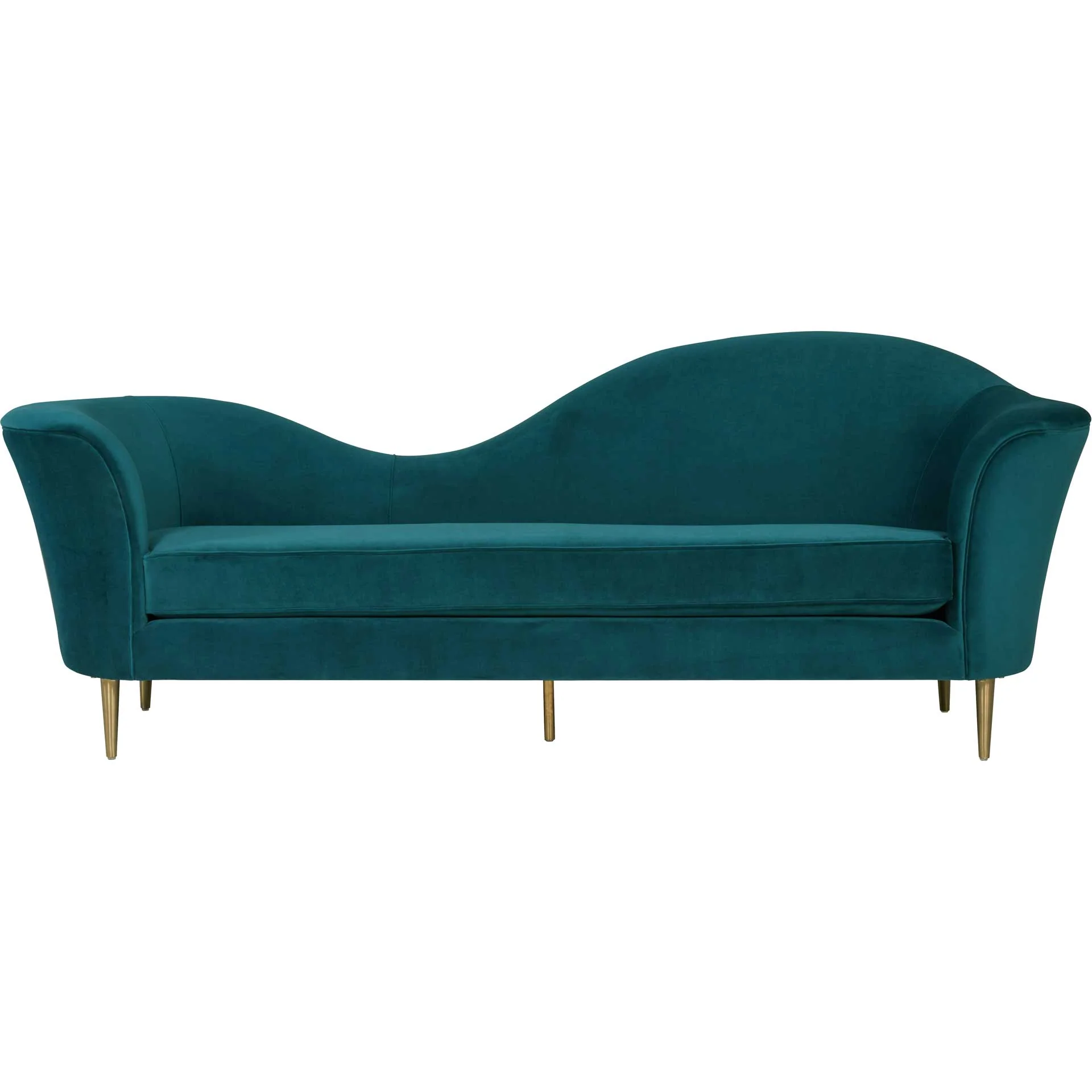 Placido Velvet Sofa Aqua - Image 2