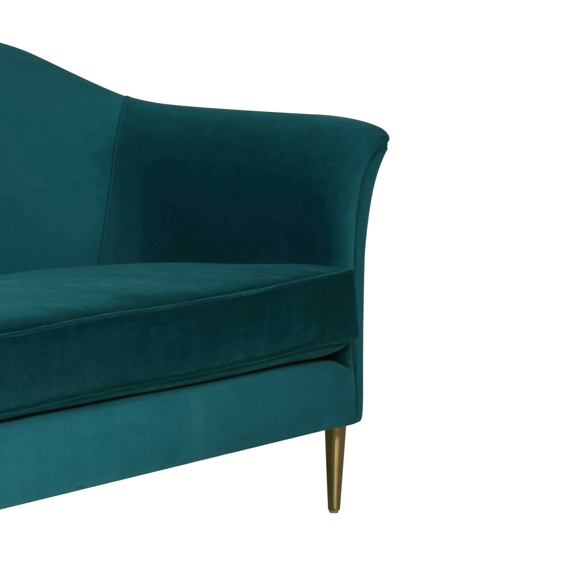 Placido Velvet Sofa Aqua - Image 4