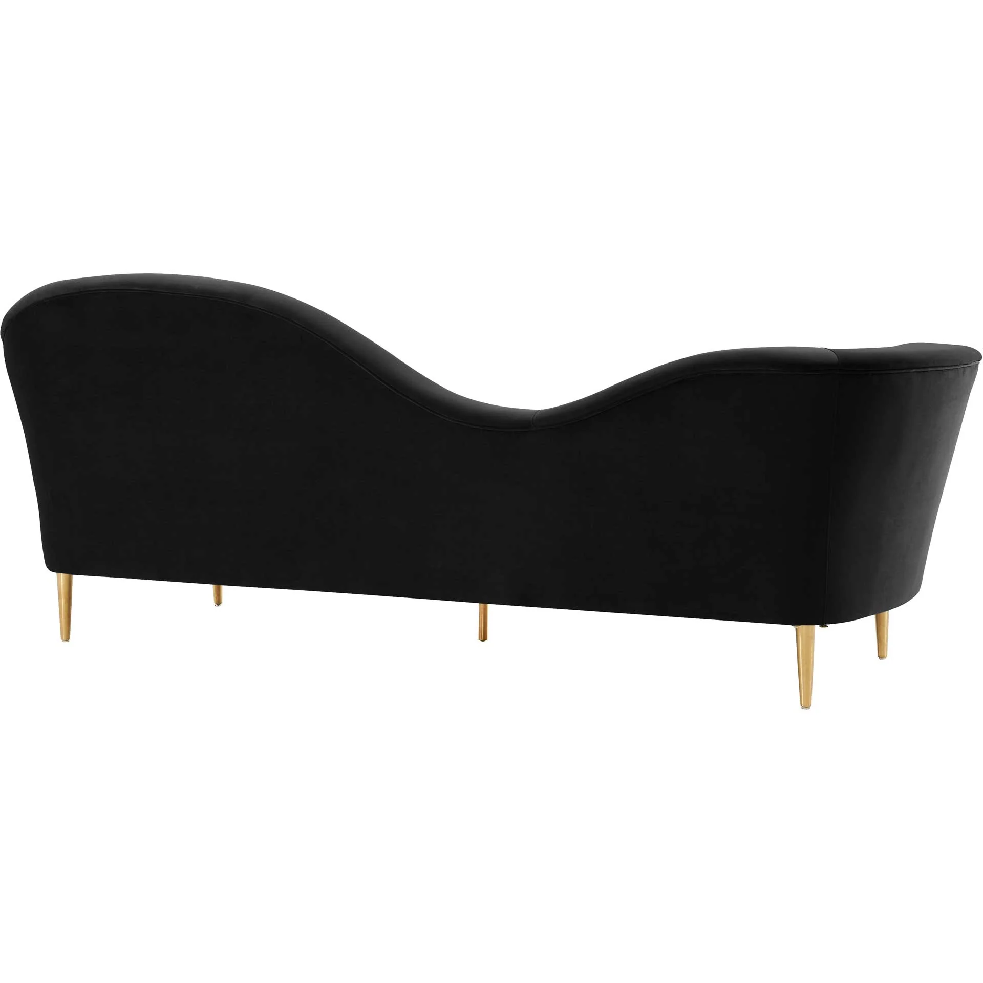 Placido Velvet Sofa Black - Image 3
