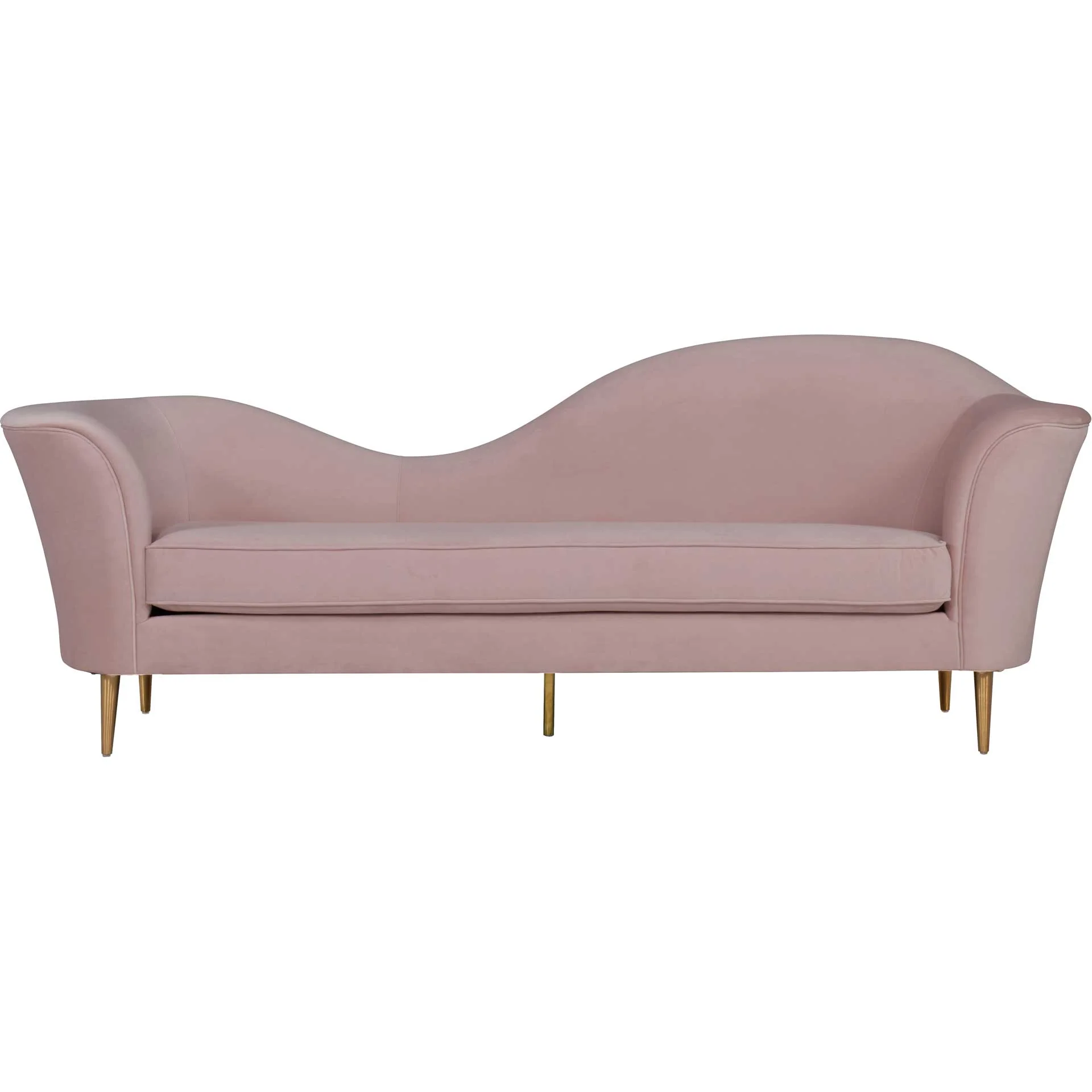 Placido Velvet Sofa Blush - Image 2