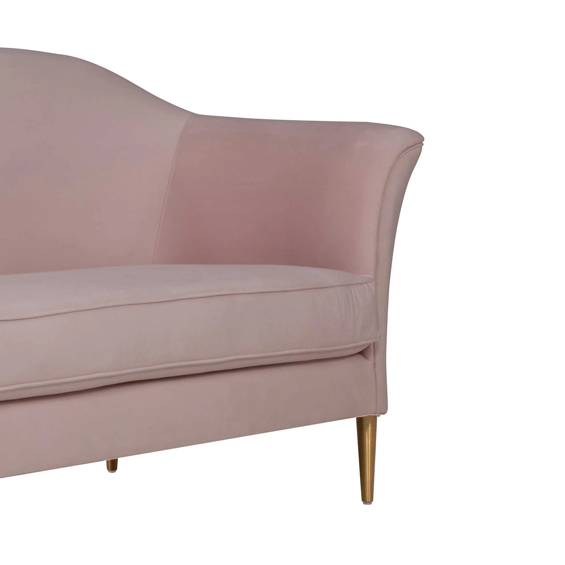 Placido Velvet Sofa Blush - Image 4