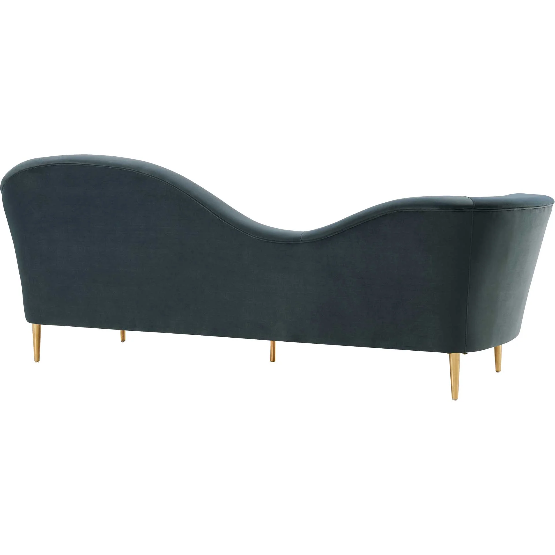 Placido Velvet Sofa Gray - Image 3