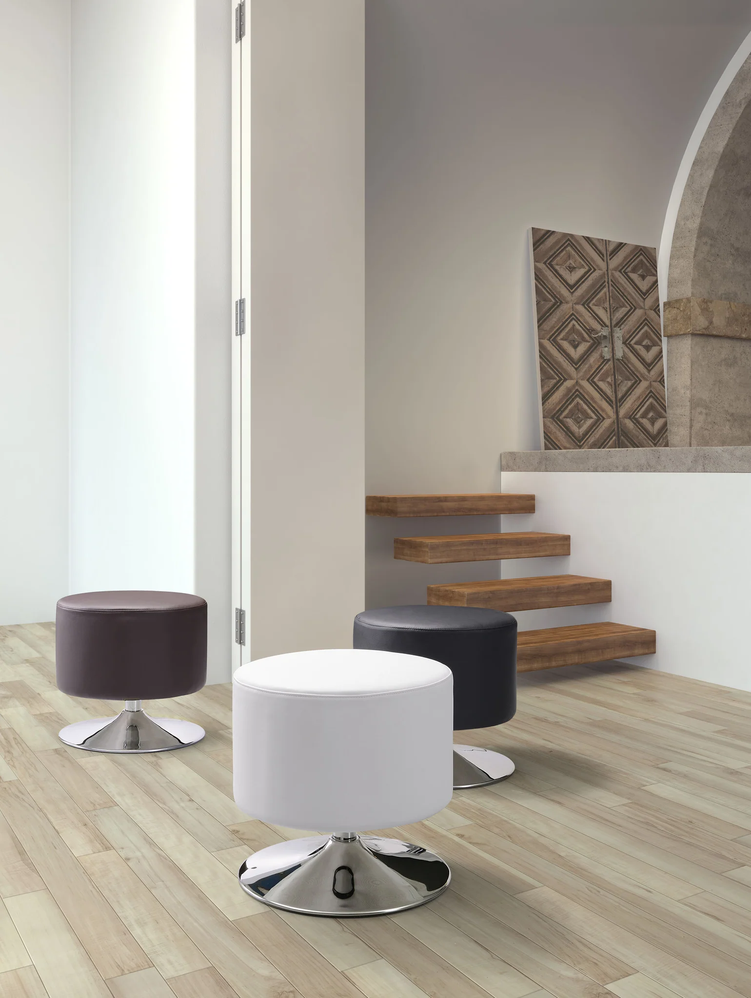 Plymouth Ottoman Black - Image 2