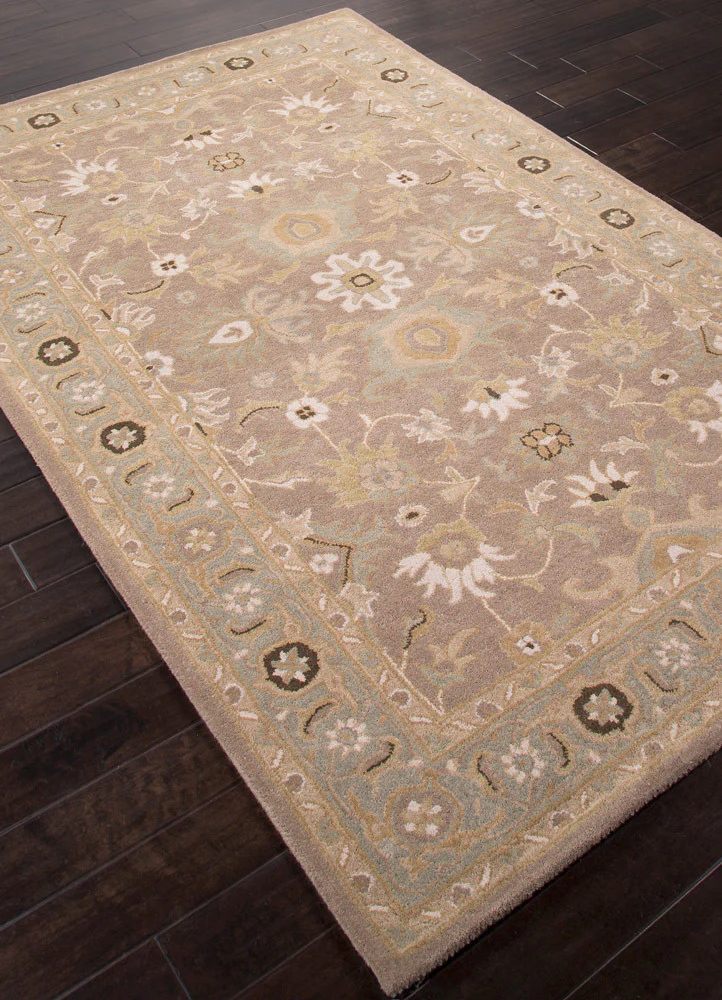 Poeme Abralin Dark Taupe/Ice Blue Area Rug - Image 2