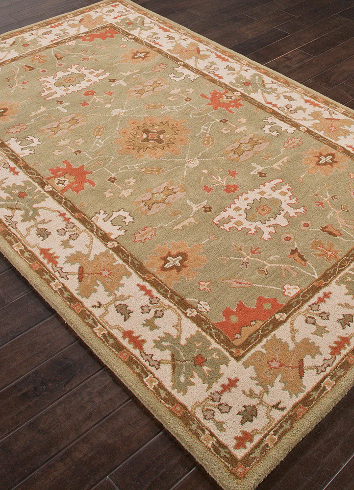 Poeme Maxine Leaf Green/Cloud White Area Rug - Image 2