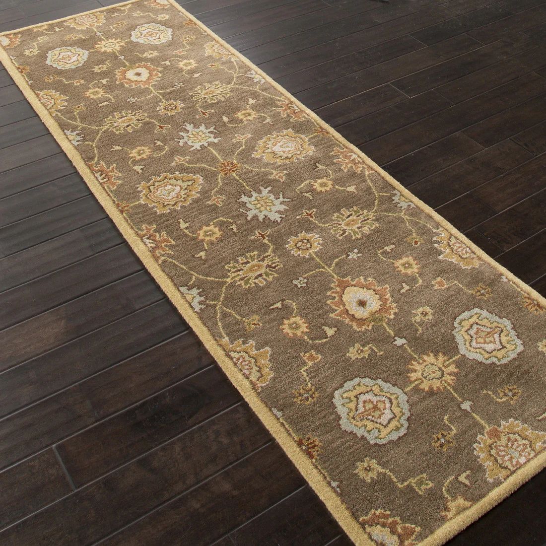 Poeme Nantes Gray Brown Runner Rug - Image 2