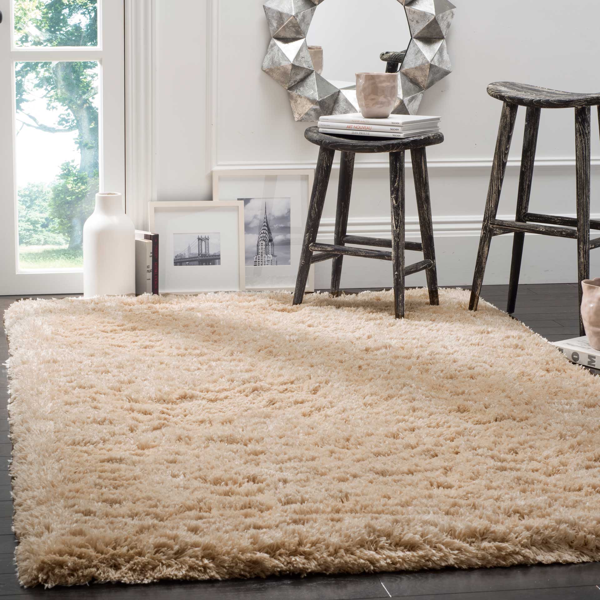 Polar Shag Light Beige Area Rug - Image 6