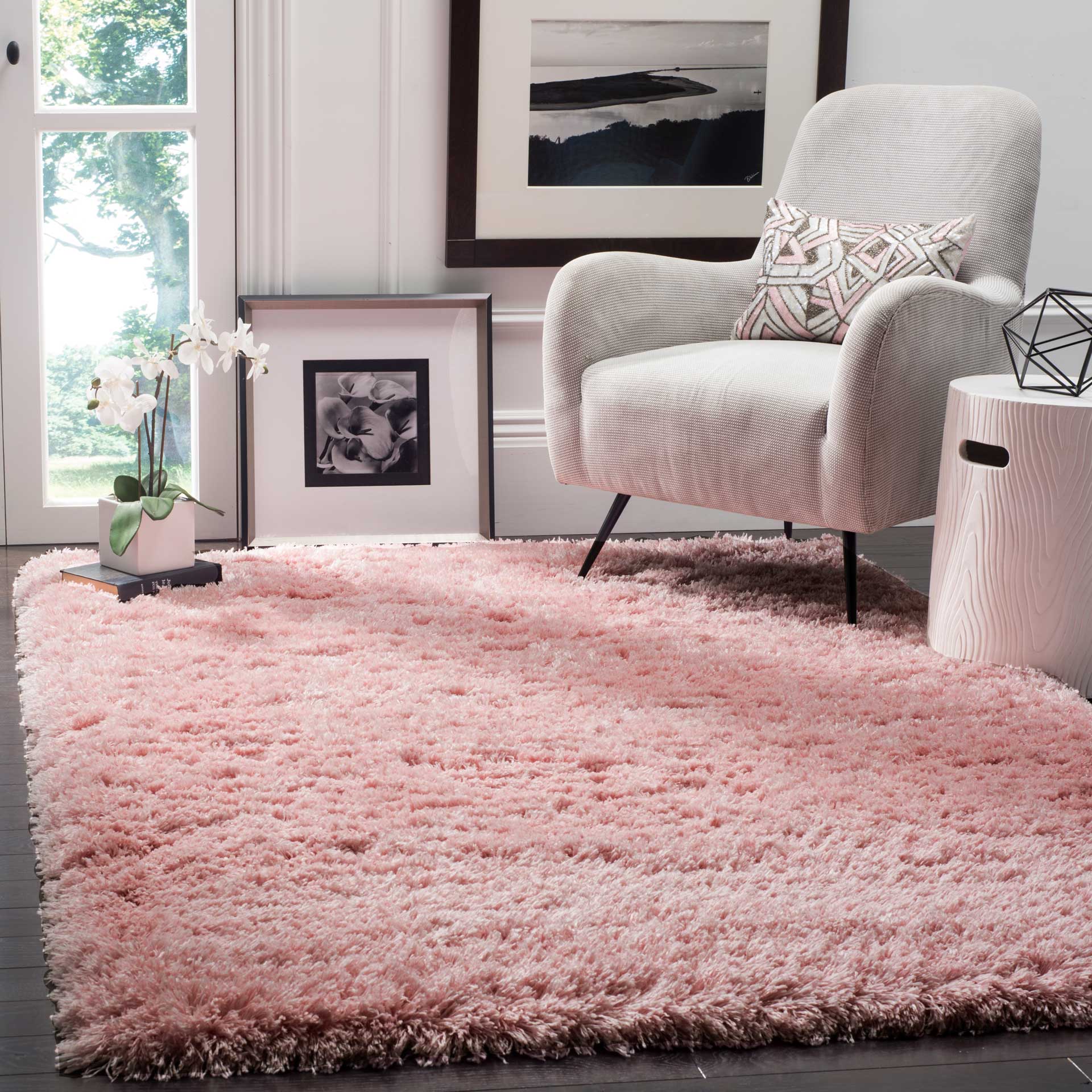 Polar Shag Light Pink Area Rug - Image 6