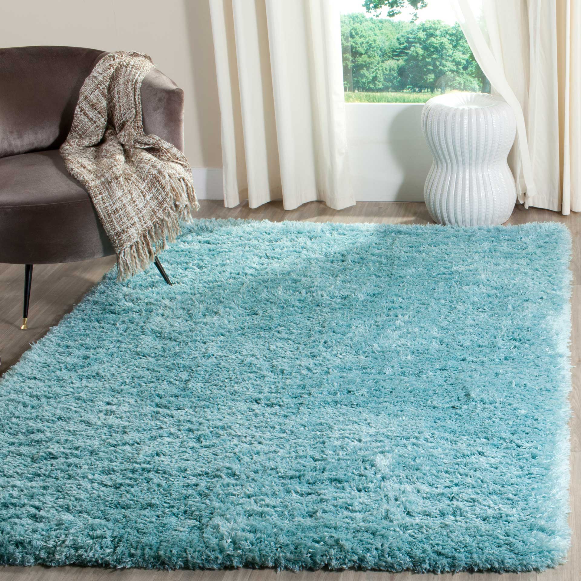 Polar Shag Light Turquoise Area Rug - Image 6