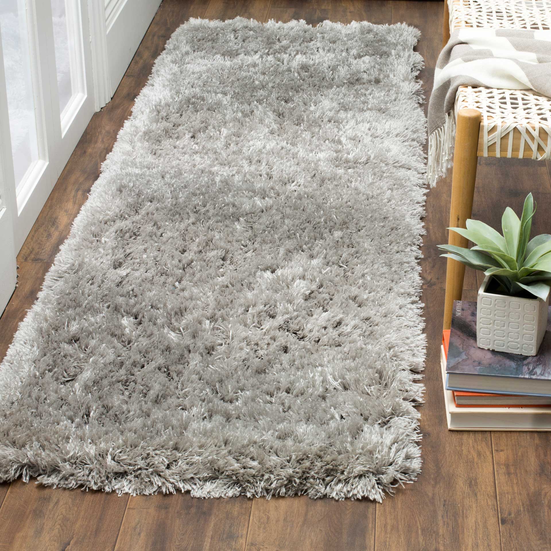 Polar Shag Silver Runner Rug - Image 2