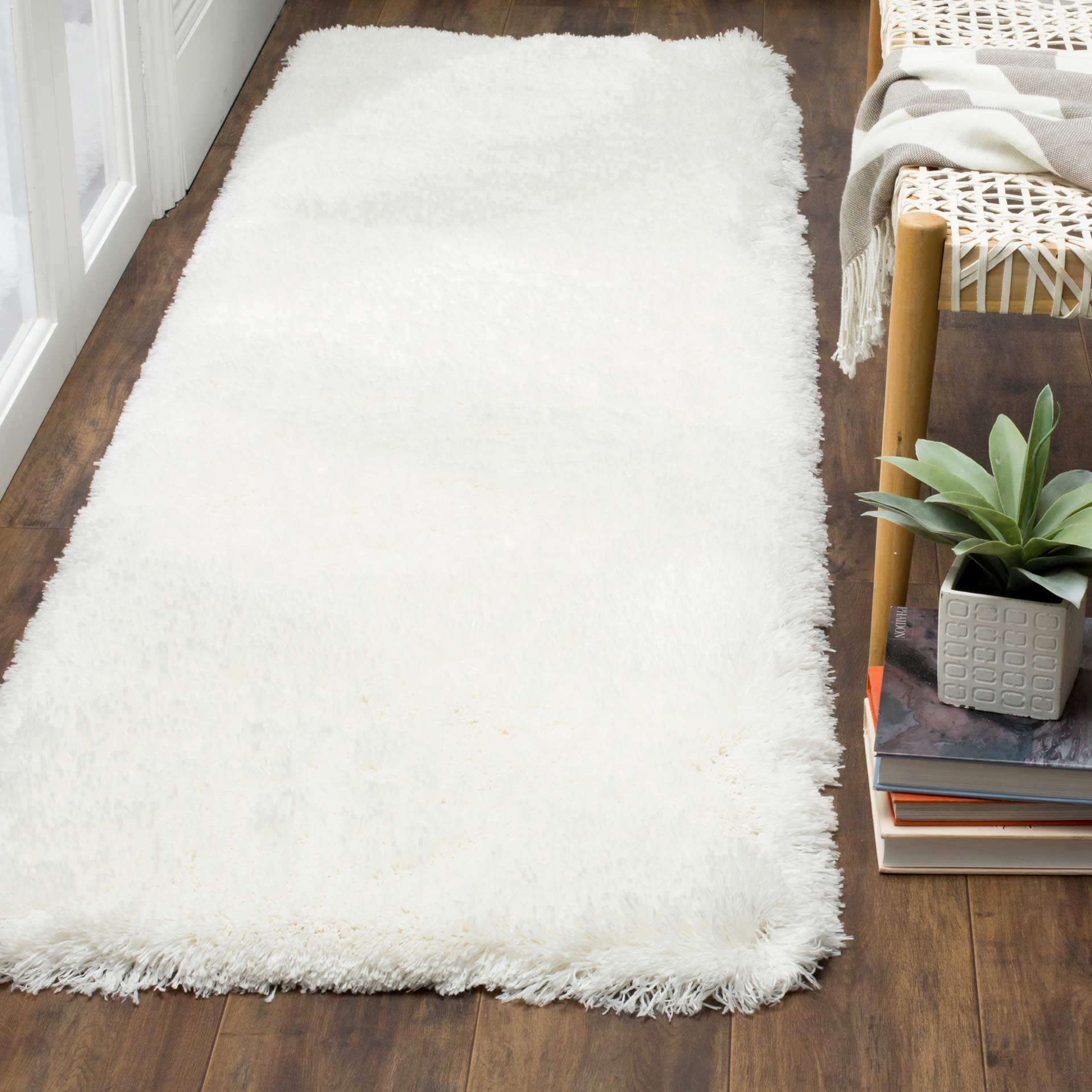 Polar Shag White Runner Rug - Image 2