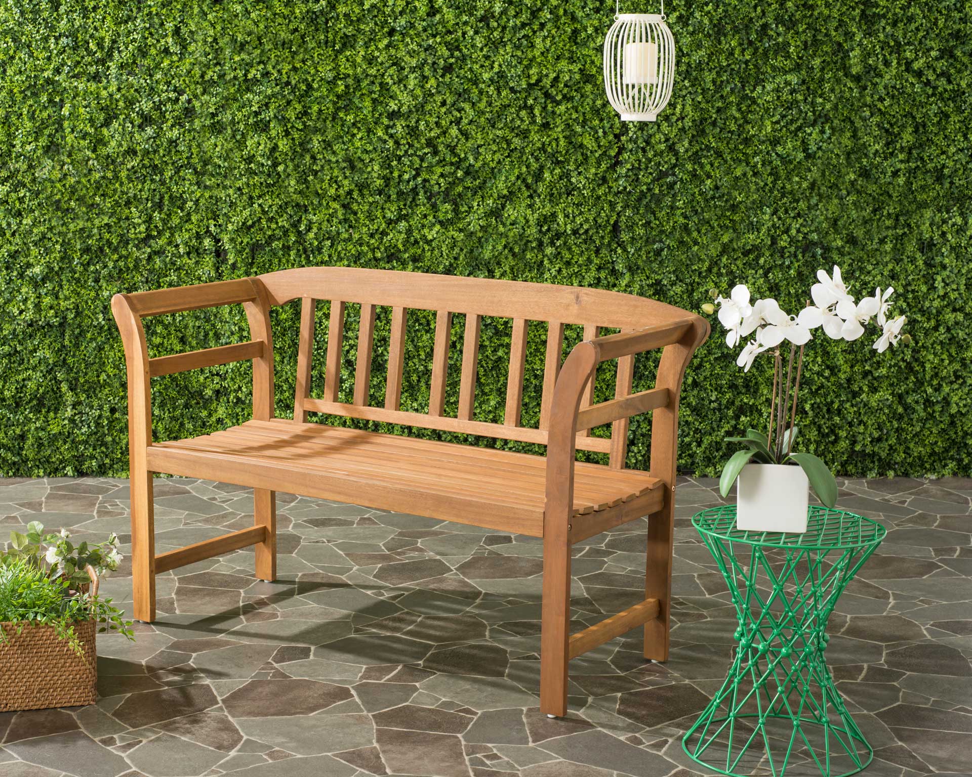 Poliano 2 Seat Bench Teak - Image 4