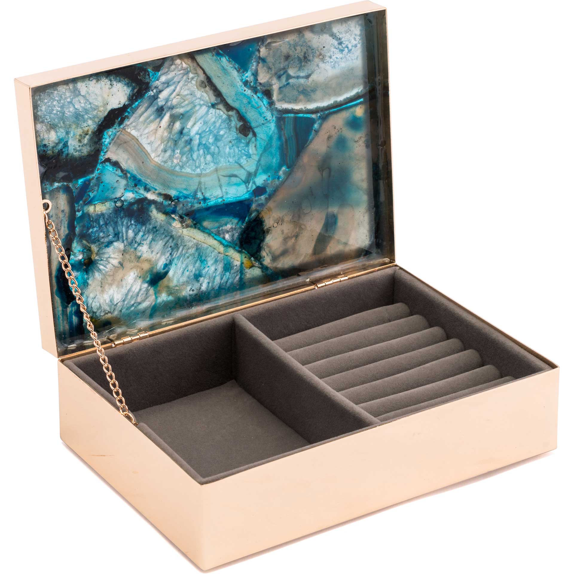 Polished Stone Box Blue - Image 2