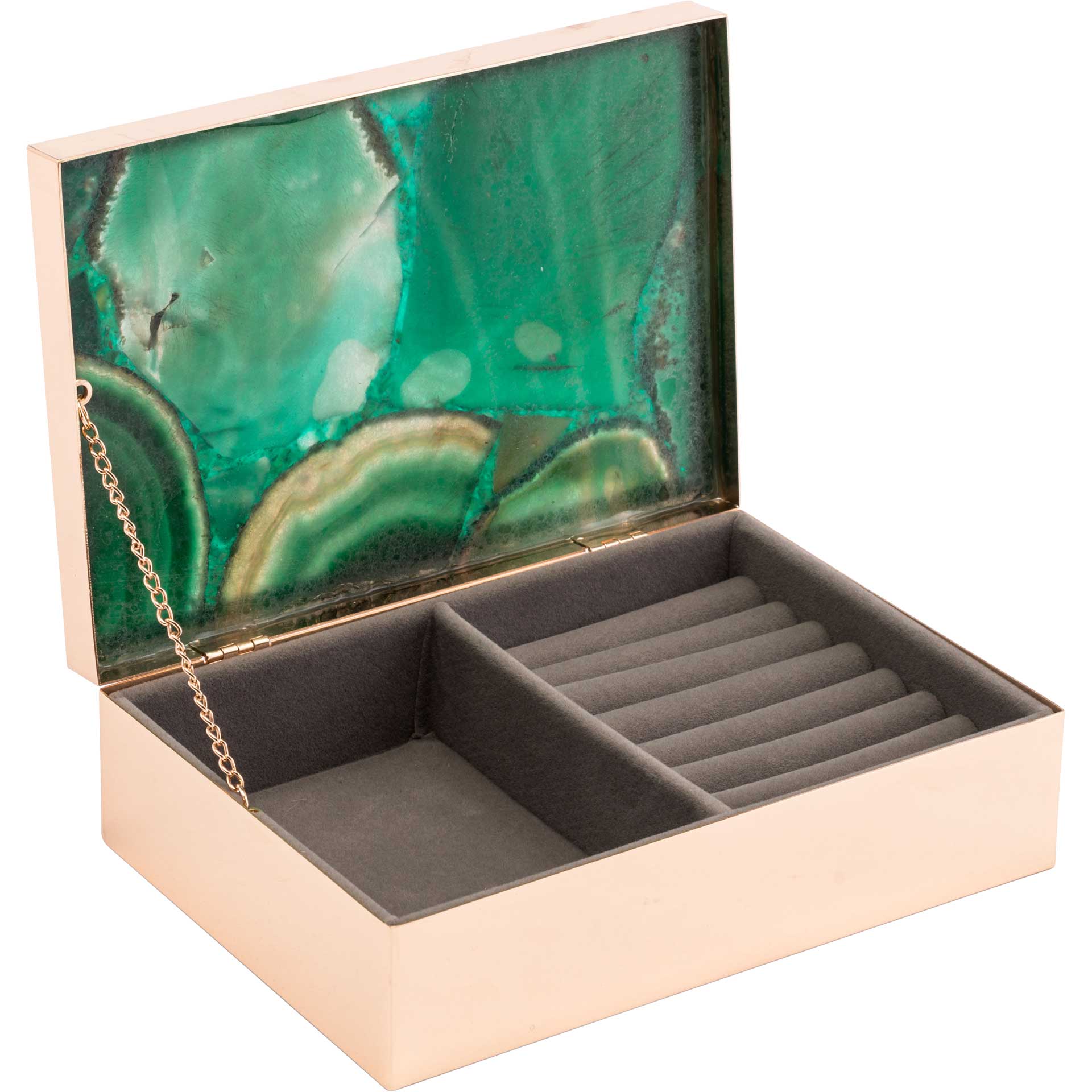 Polished Stone Box Green - Image 2