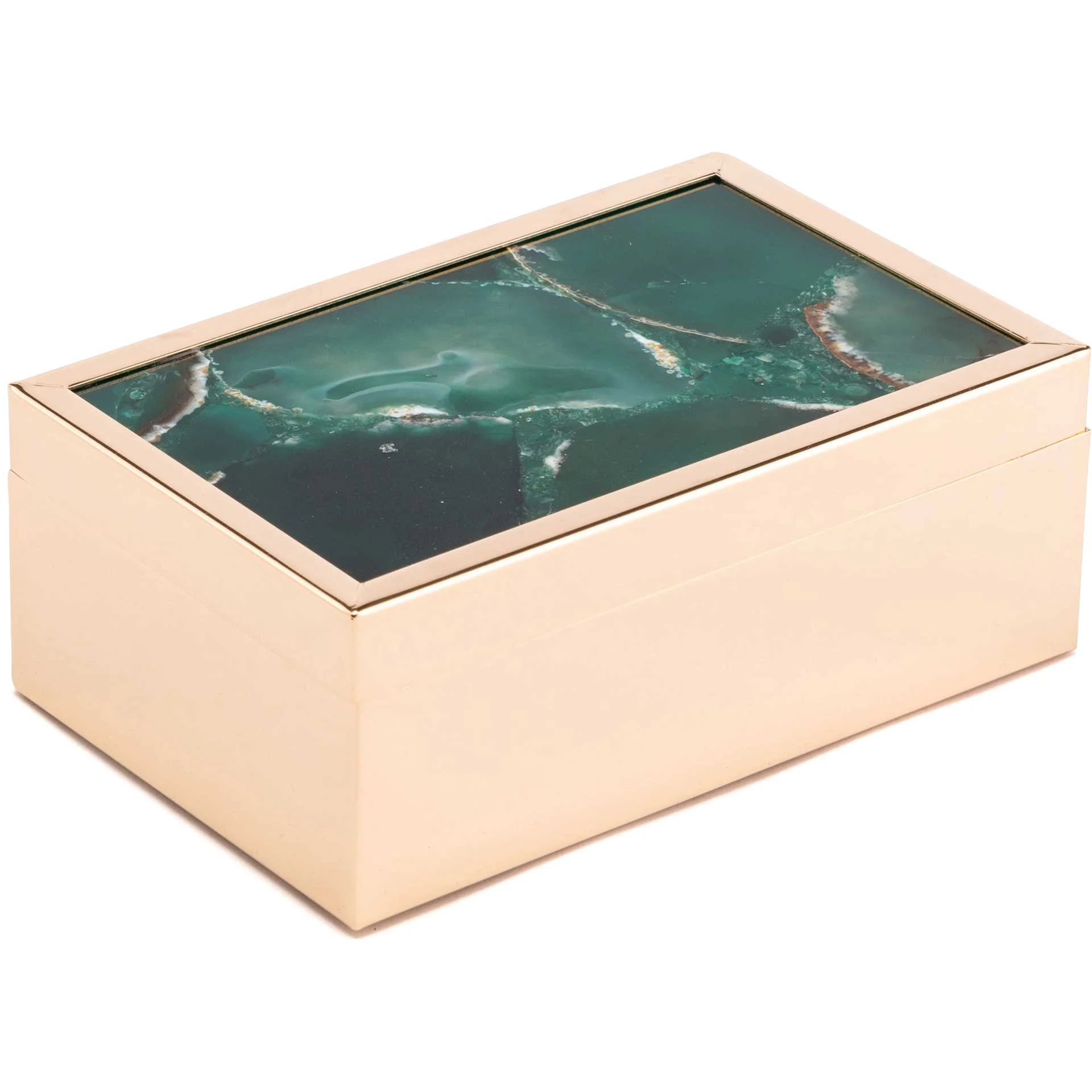 Polished Stone Box Green - Image 3