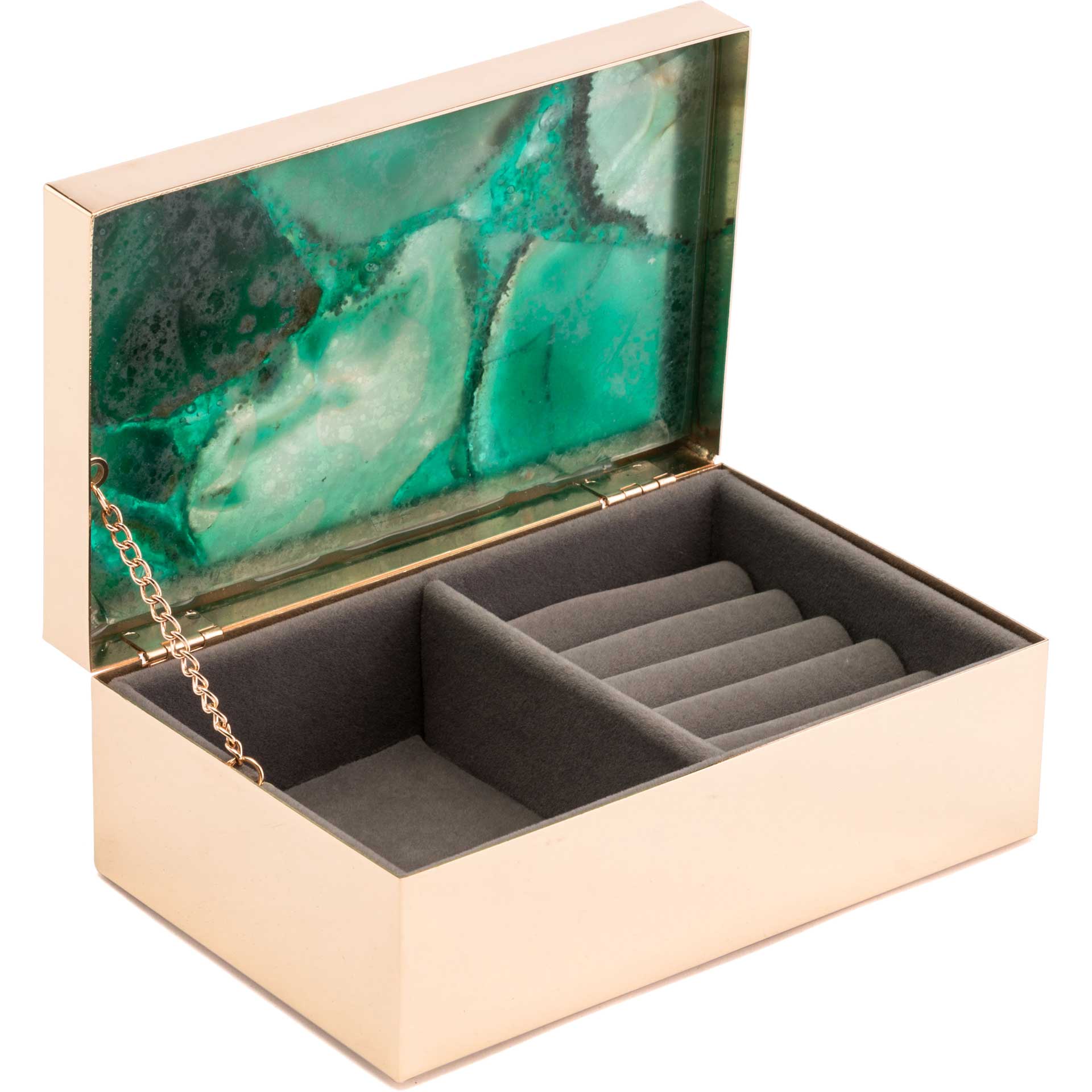 Polished Stone Box Green - Image 4