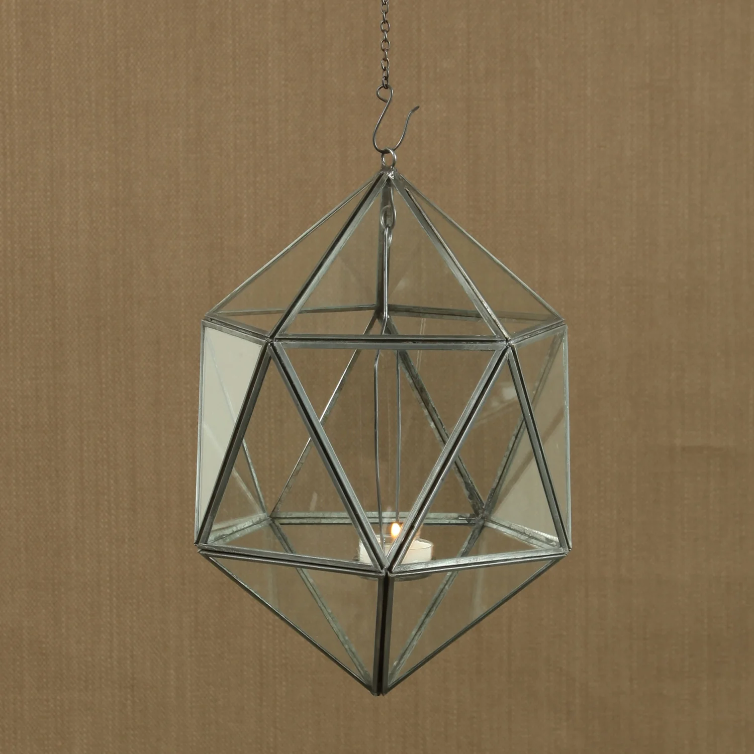 Pollux Hanging Glass Icosahedron Narrow - Image 2