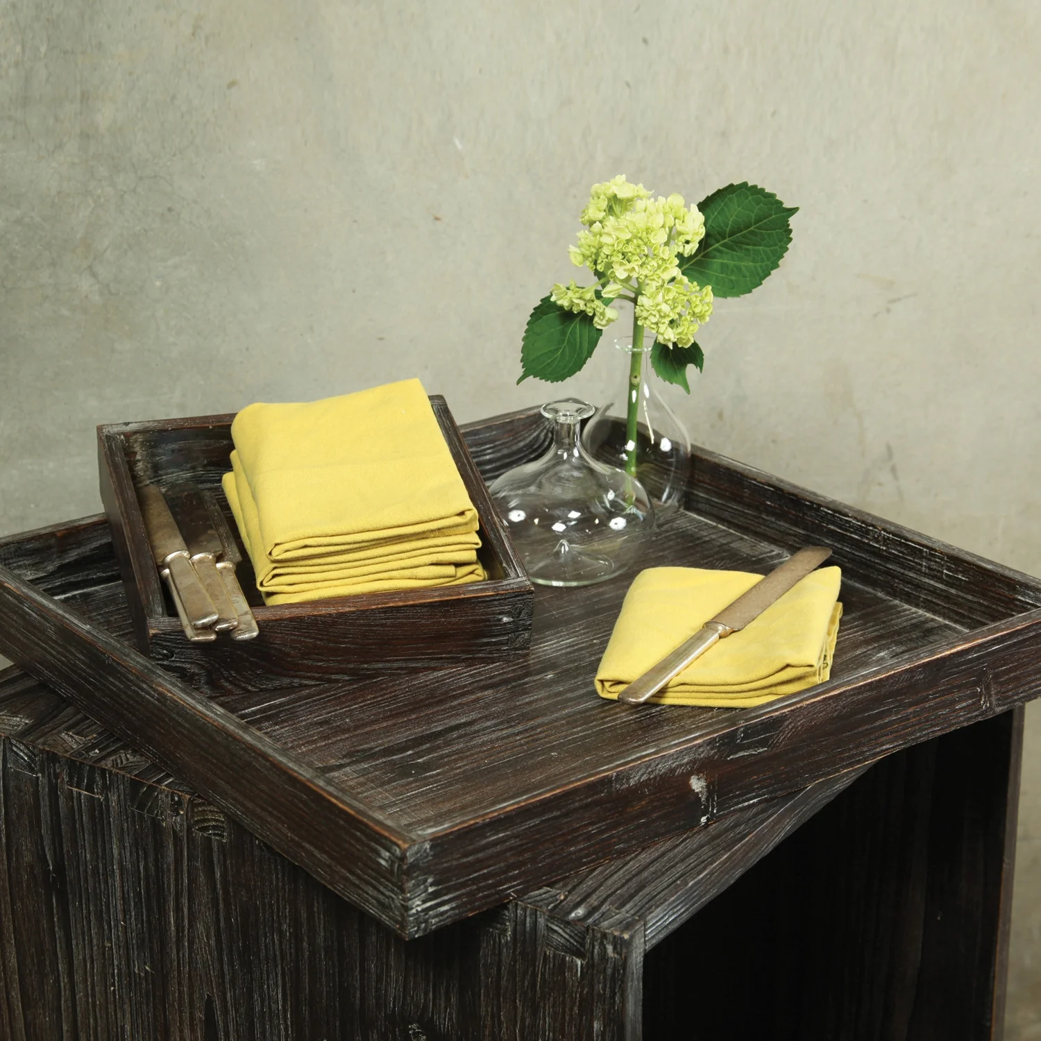 Poly Square Wood Tray Small - Image 2
