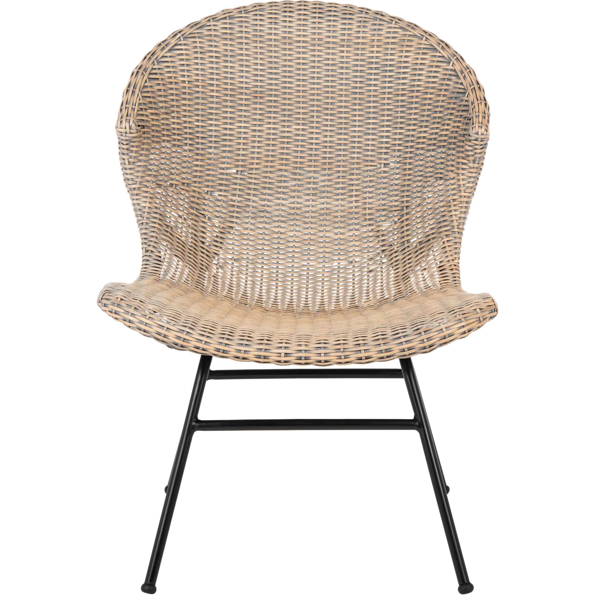 Pom Rattan Accent Chair Gray Wash/Black - Image 2