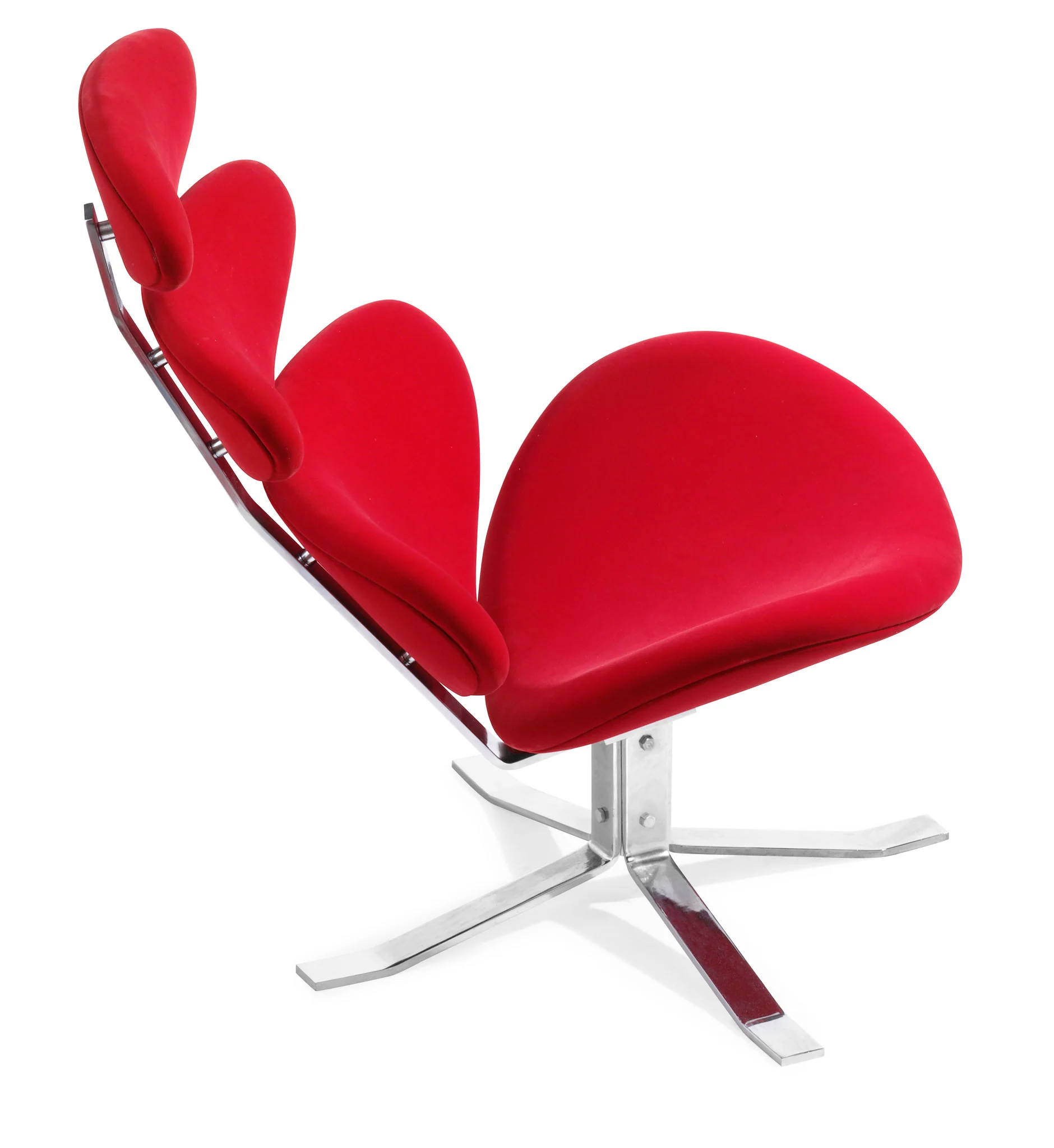 Pomfret Lounge & Ottoman Red - Image 2