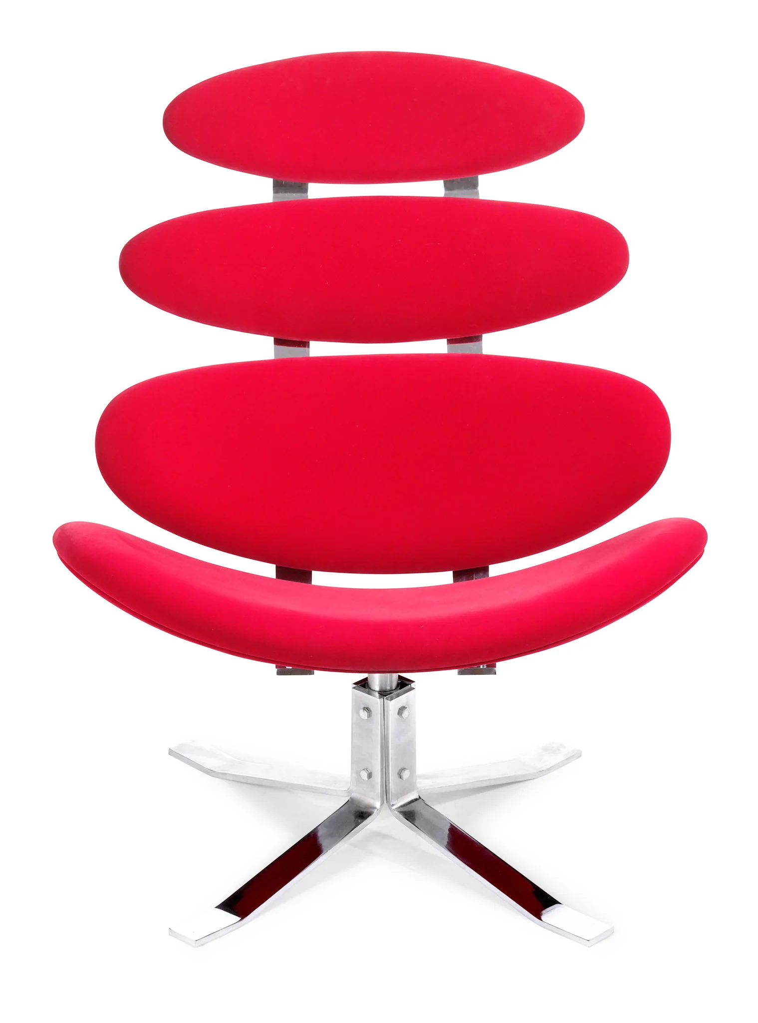 Pomfret Lounge & Ottoman Red - Image 3