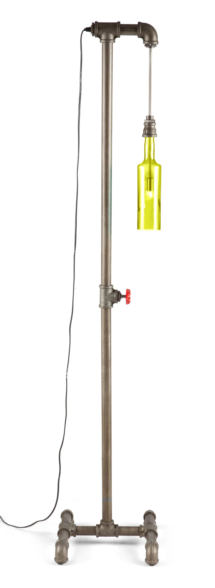 Port Huron Floor Lamp Brass & Green Glass - Image 2