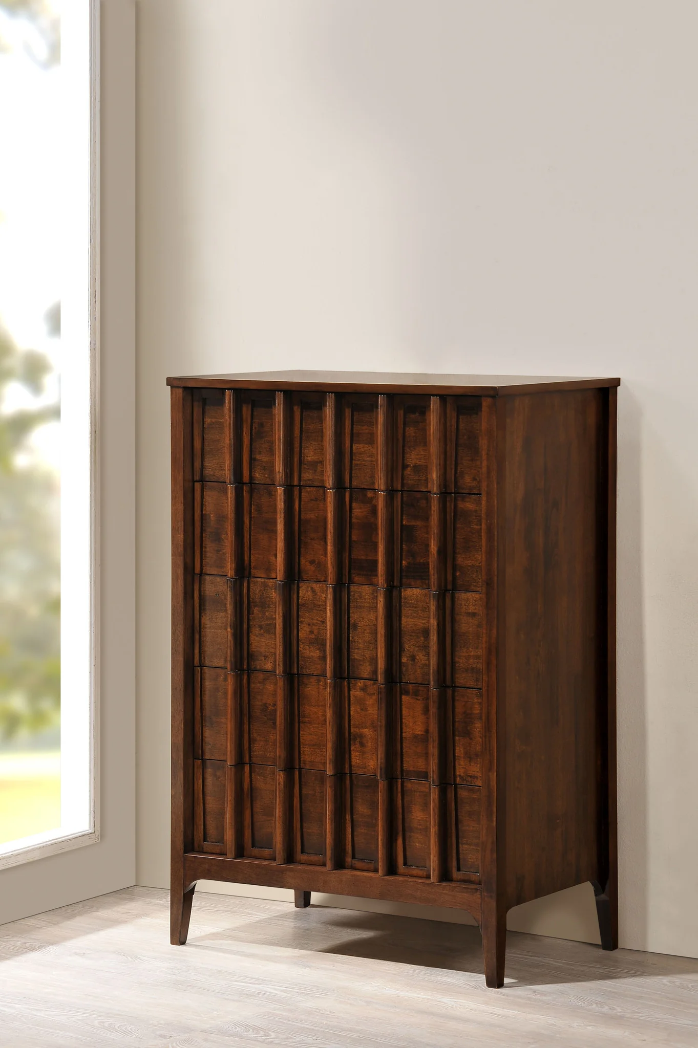 Portage High Chest Walnut - Image 5