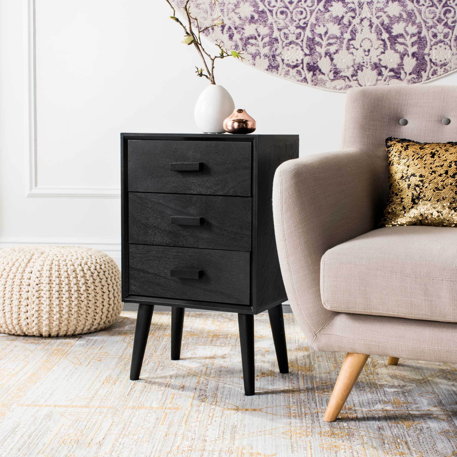 Porter 3 Drawer Chest Black - Image 5