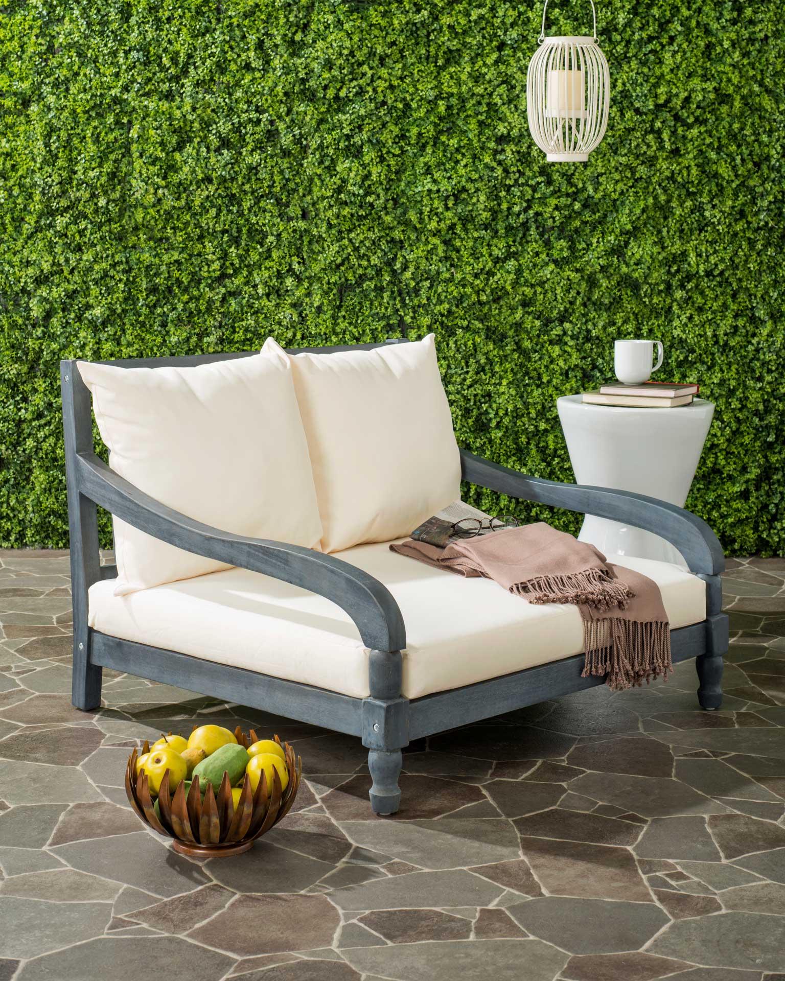 Porter Acacia Lounger Ash Gray/Beige - Image 5