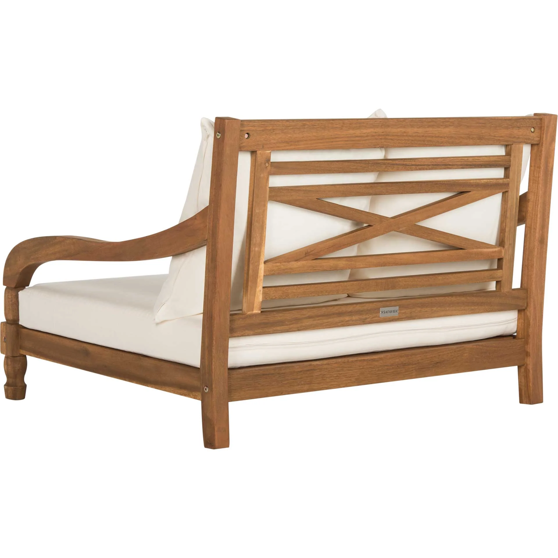 Porter Acacia Lounger Teak Brown/Beige - Image 3