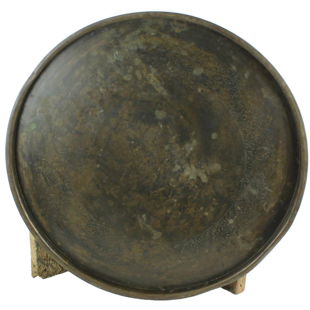 Porter Wood Table With Brass Tray - Image 2