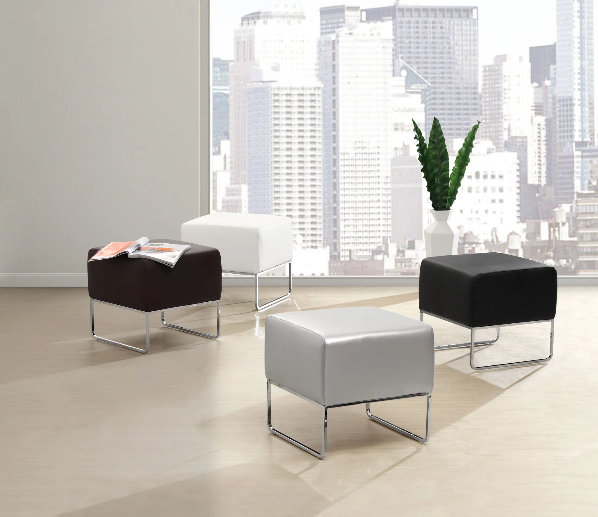 Portland Ottoman Black - Image 4