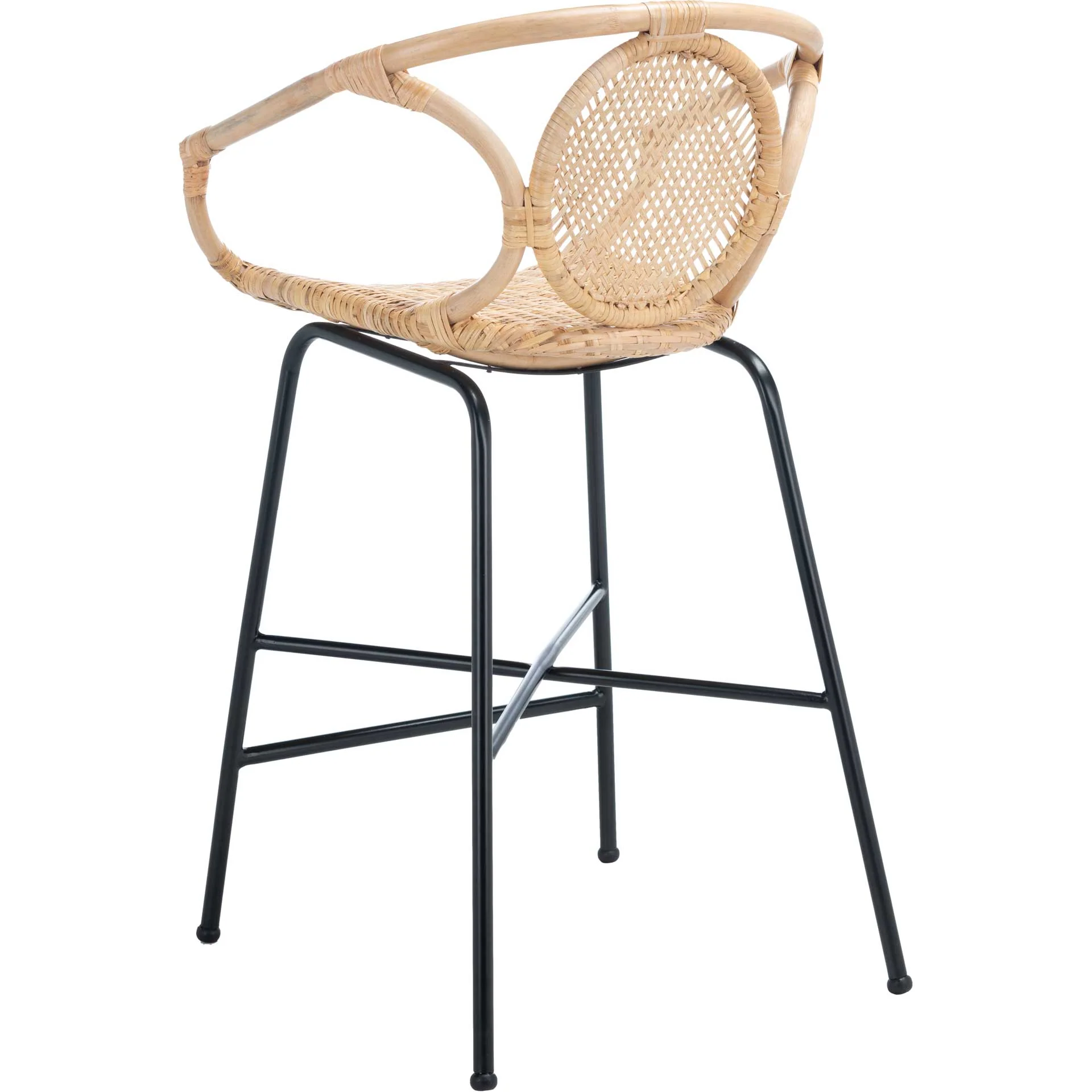 Prabhakara Rattan Bar Stool Natural/Black - Image 10