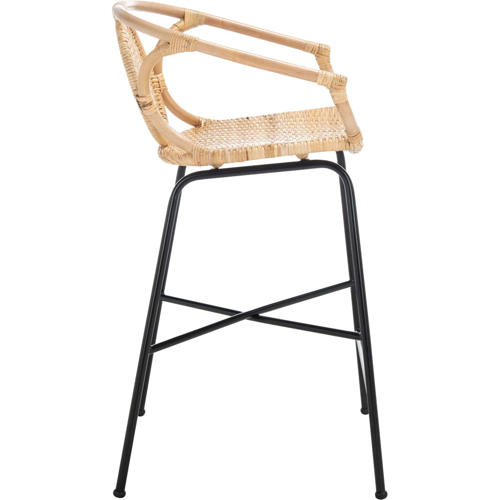 Prabhakara Rattan Bar Stool Natural/Black - Image 2