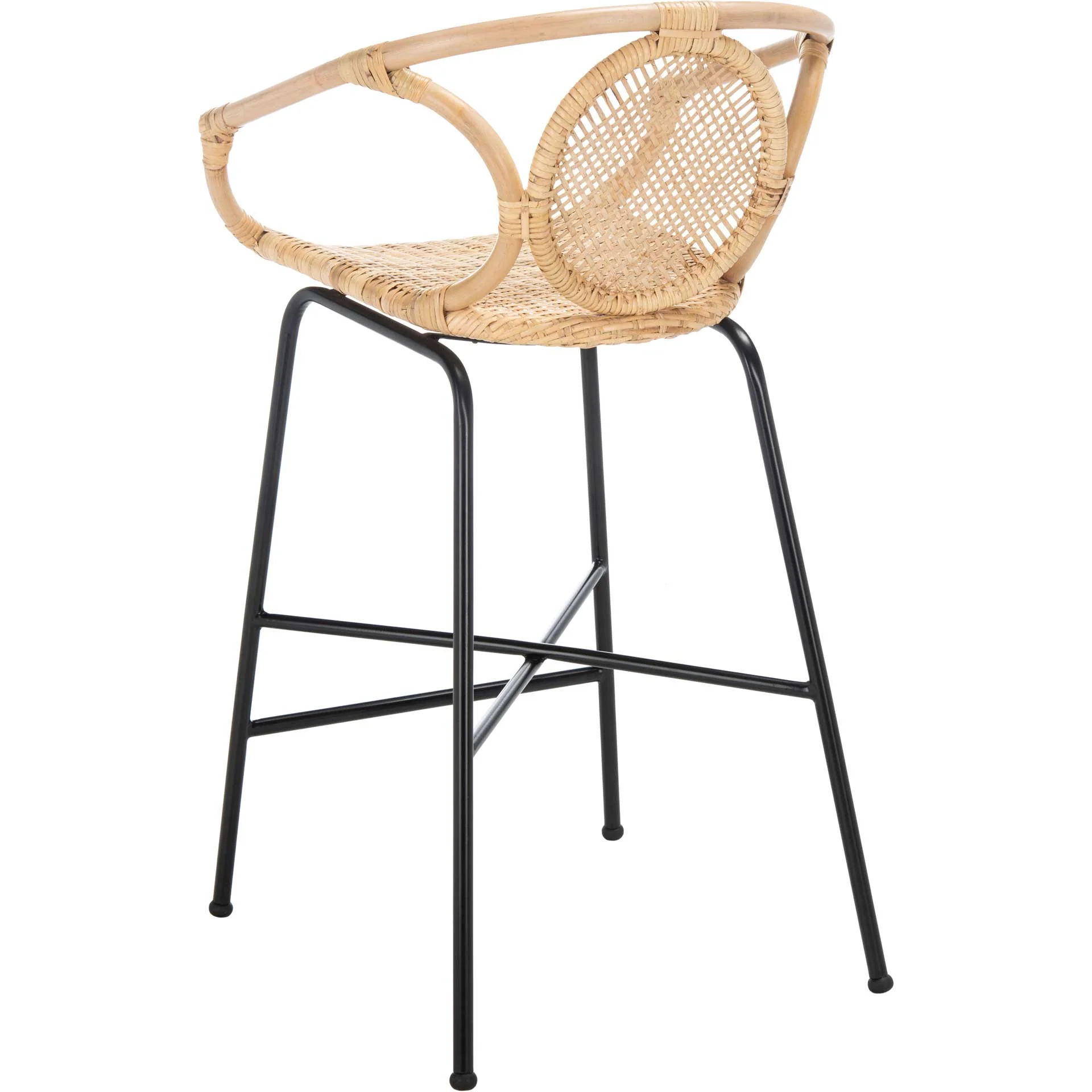 Prabhakara Rattan Bar Stool Natural/Black - Image 4