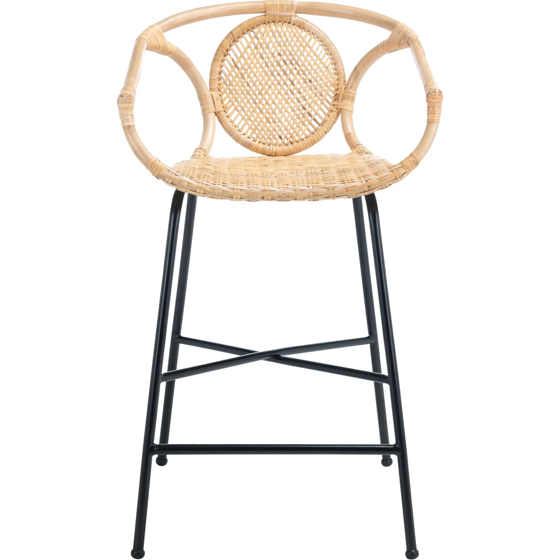 Prabhakara Rattan Bar Stool Natural/Black - Image 8