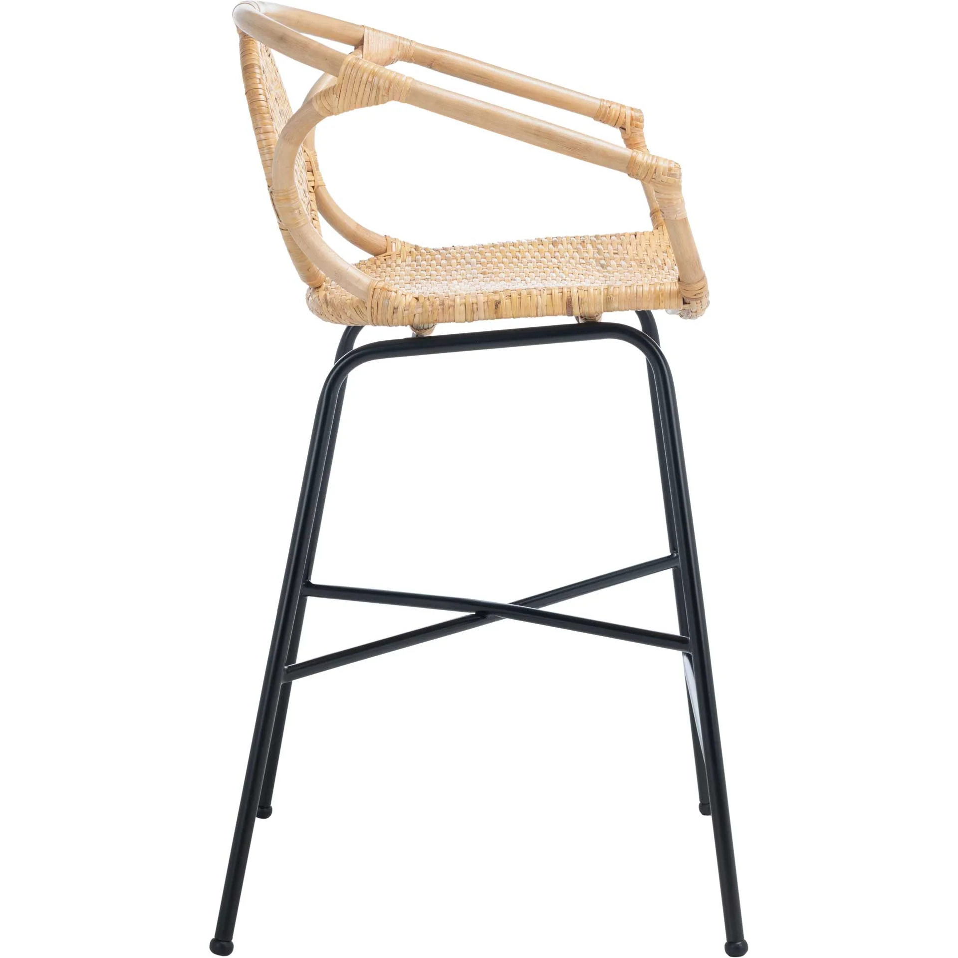 Prabhakara Rattan Bar Stool Natural/Black - Image 9